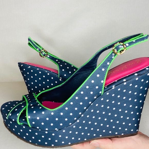 Lilly Pulitzer Picture Perfect Espadrille blue dot - Picture 14 of 14